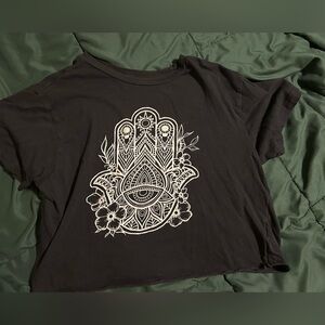Floral Hamsa Crop Top